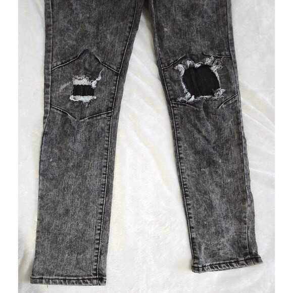Acid Wash Black Distressed Knees Trestles Supply Co. CALIFORNIA REPUBLIC Boys 16 - Picture 2 of 8